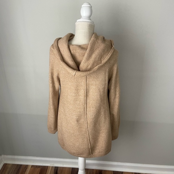 For Thee Tan Versatile Cowl Neck or Off the Shoulder Sweater - Picture 1 of 5